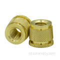 Brass Knurled Insert Nut Pin / mur insert berulir kuningan